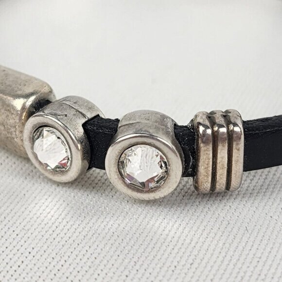 My Wristy Business Sterling Silver&Black Magnetic Cuff Bracelet - Picture 2 of 5